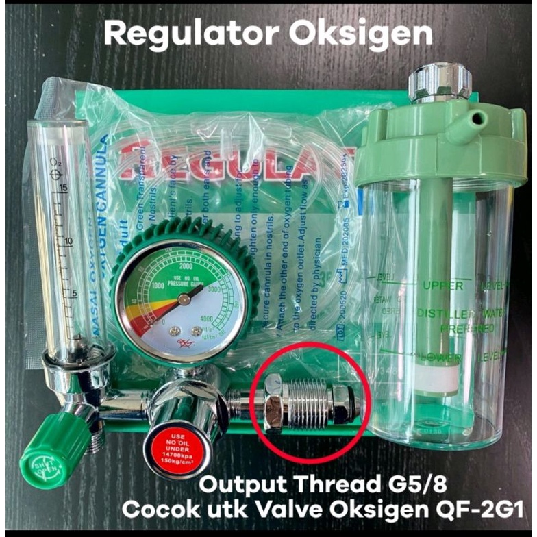 Regulator Gas Oksigen Medis / Alat Pernafasan / Regulator Oxygen