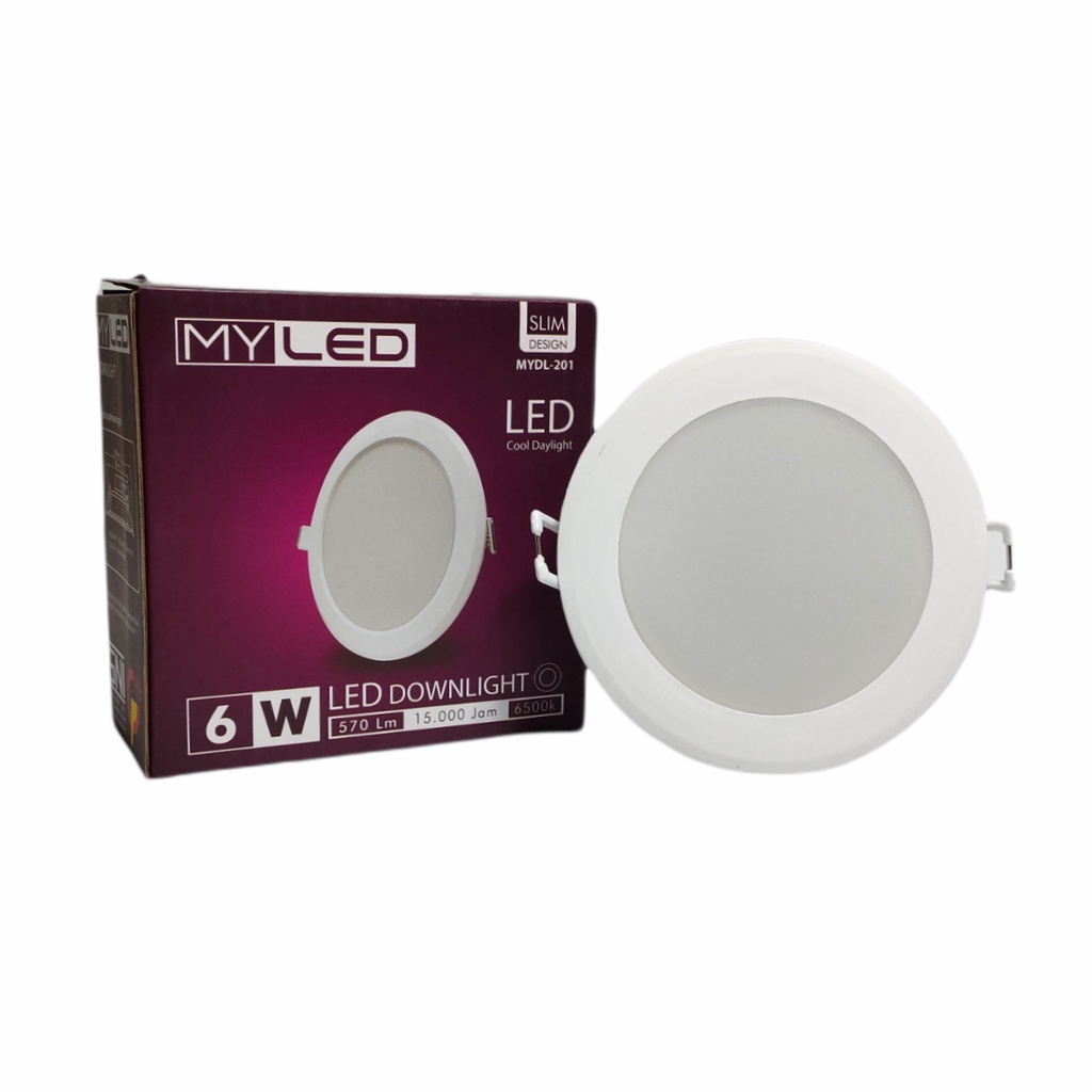 MYLED Lampu LED Downlight 6 Watt - Cahaya Putih