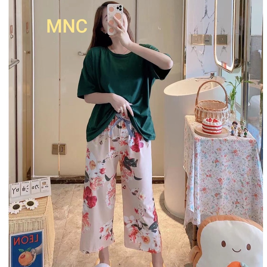 SETELAN CELANA SETCEL ONE SET OOTD 7 8 KAOS PIYAMA SET BAJU TIDUR HARIAN OVERSIZE POLOS WANITA DEWASA LENGAN PENDEK CP SPANDEK IMPORT STELAN PIAMA KAOS ATASAN TIDUR HITAM CEWEK GADIS REMAJA ANAK PEREMPUAN BAJU RUMAHAN SANTAI FASHION PAKAIAN TIDUR WANITA-7/8Kombi ARMY