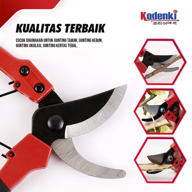 KODENKI LPS201 Pruning Shears 8 In Gunting Dahan Alat Potong Stek