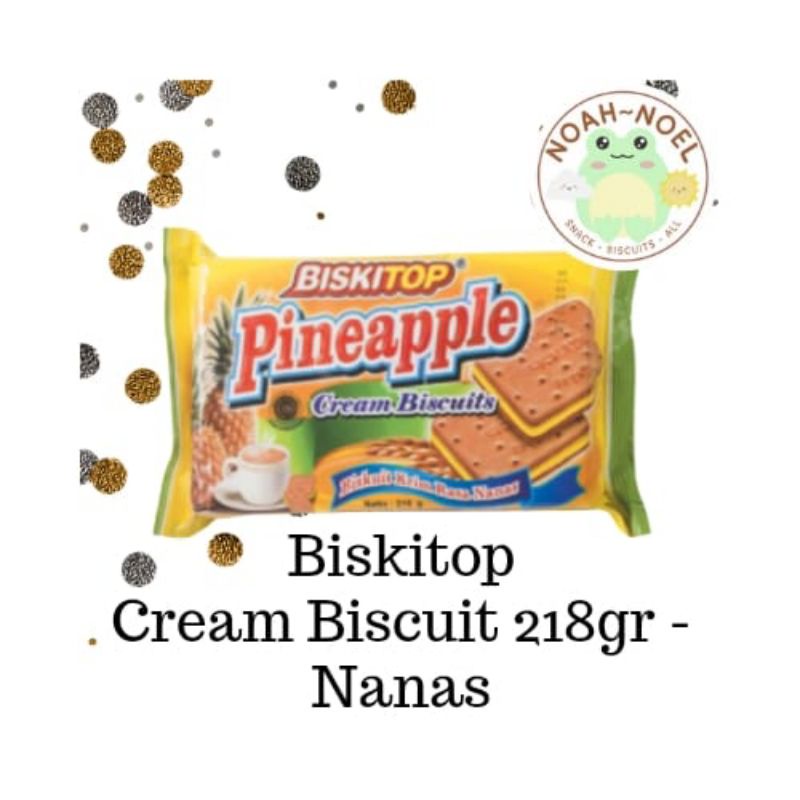 

NN - BISKITOP Cream Biscuit 218gr Biskuit Sandwich isi krim Cokelat Nanas Cemilan anak dewasa