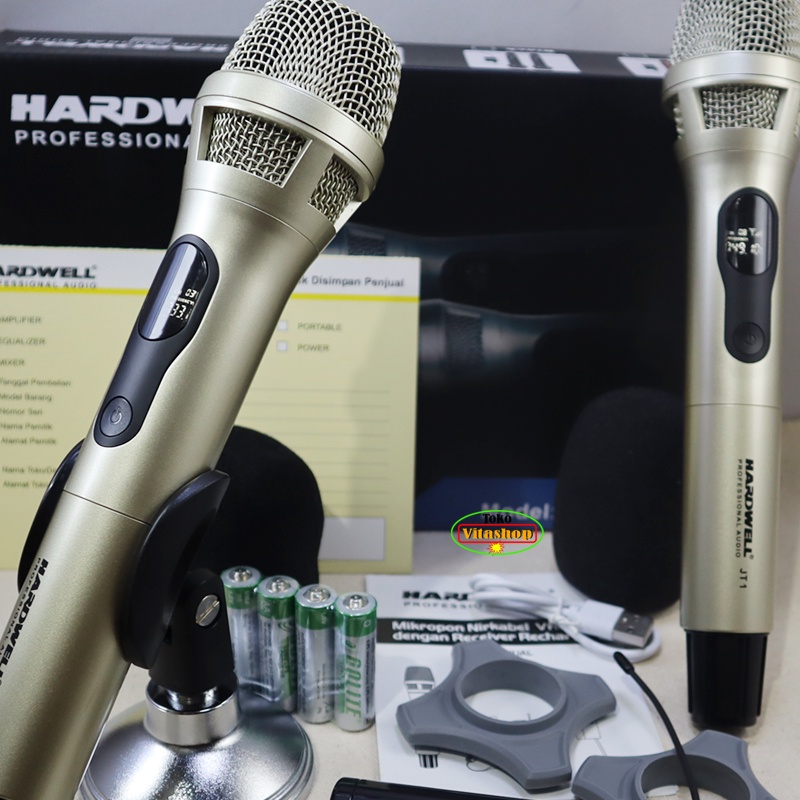 Microphone Wireless Hardwell JT-1 Mic Wirles Original Mik Wireles Asli