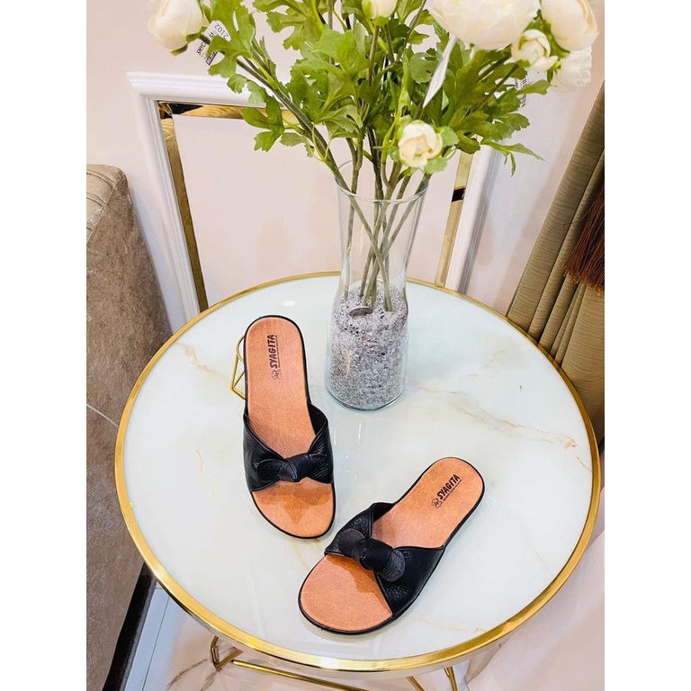 SANDAL KULIT WANITA MODEL PITA BIASA BK - TOKO SYAGITA KULIT ASLI GARUT