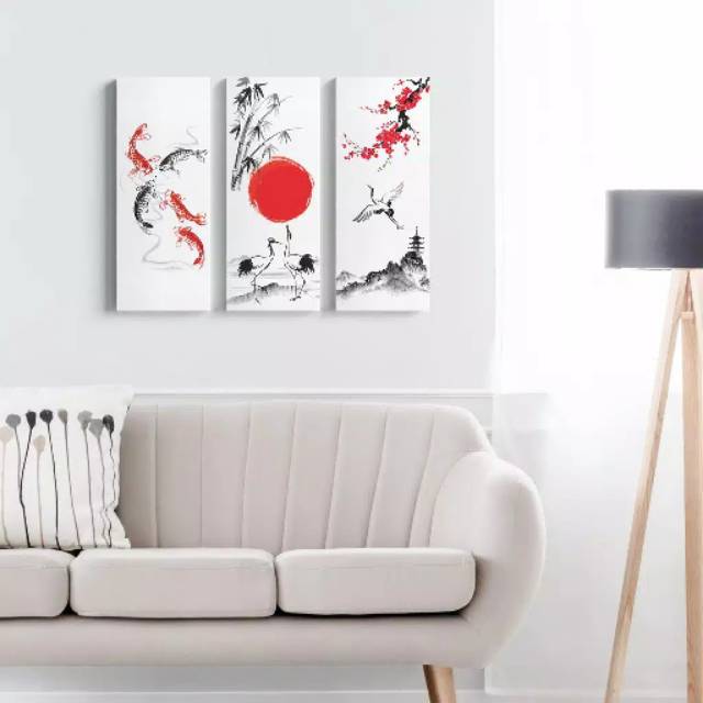 LUKISAN DEKORASI JEPANG JAPAN DECOR POSTER KANVAS CANVAS DEKORASI RUMAGLH HIASAN DINDING AESTHETIC