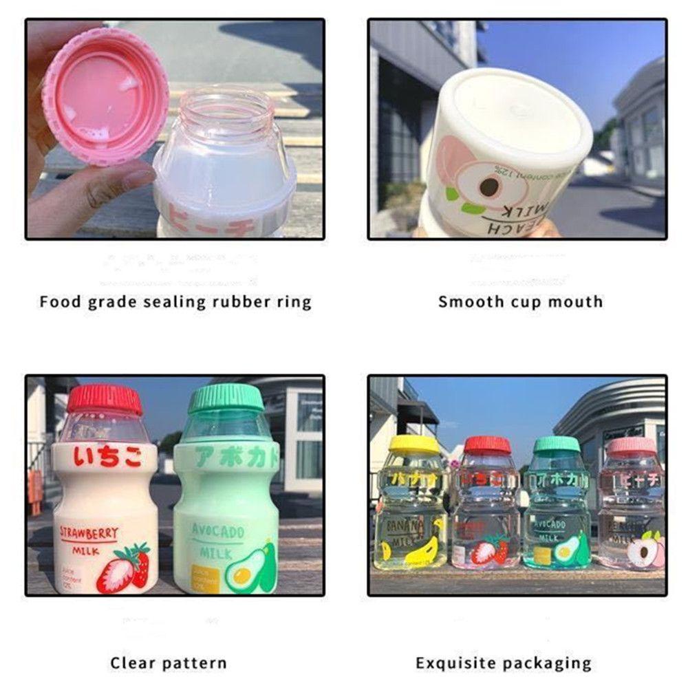 Top Botol Air Plastik Kawaii Kartun BPA Free Outdoor Bentuk Buah Travel Tea Cup