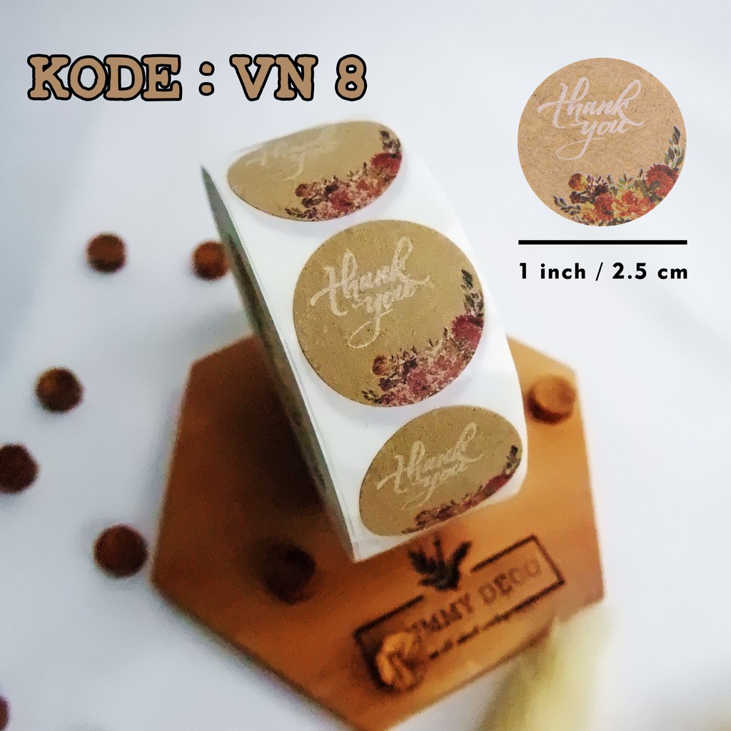 [Vintage] Stiker Thank You Stiker Packing Stiker Terima Kasih Stiker Segel Packaging-VN 8