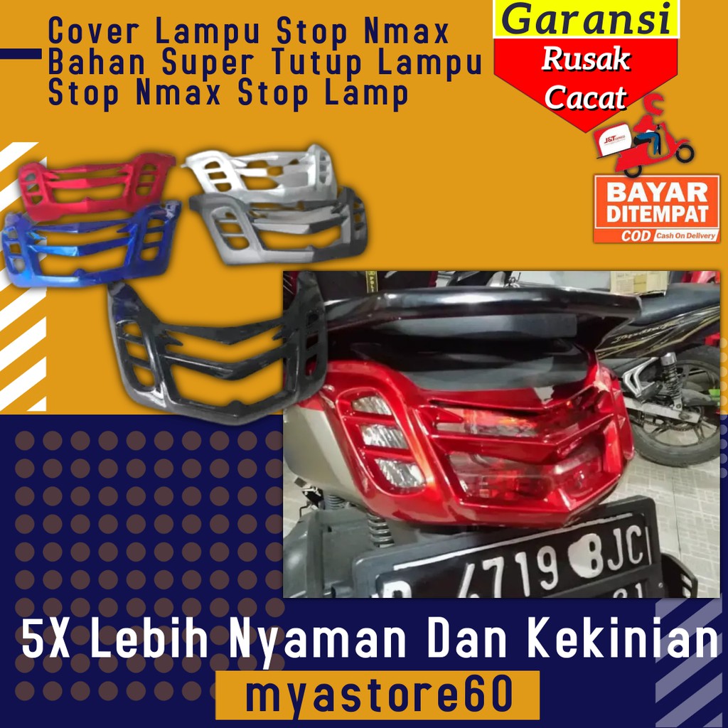 Cover Tutup Lampu Stop Nmax Bahan Super Tutup Lampu Stop Aksesoris Variasi Yamaha Nmax Stop Lamp Old