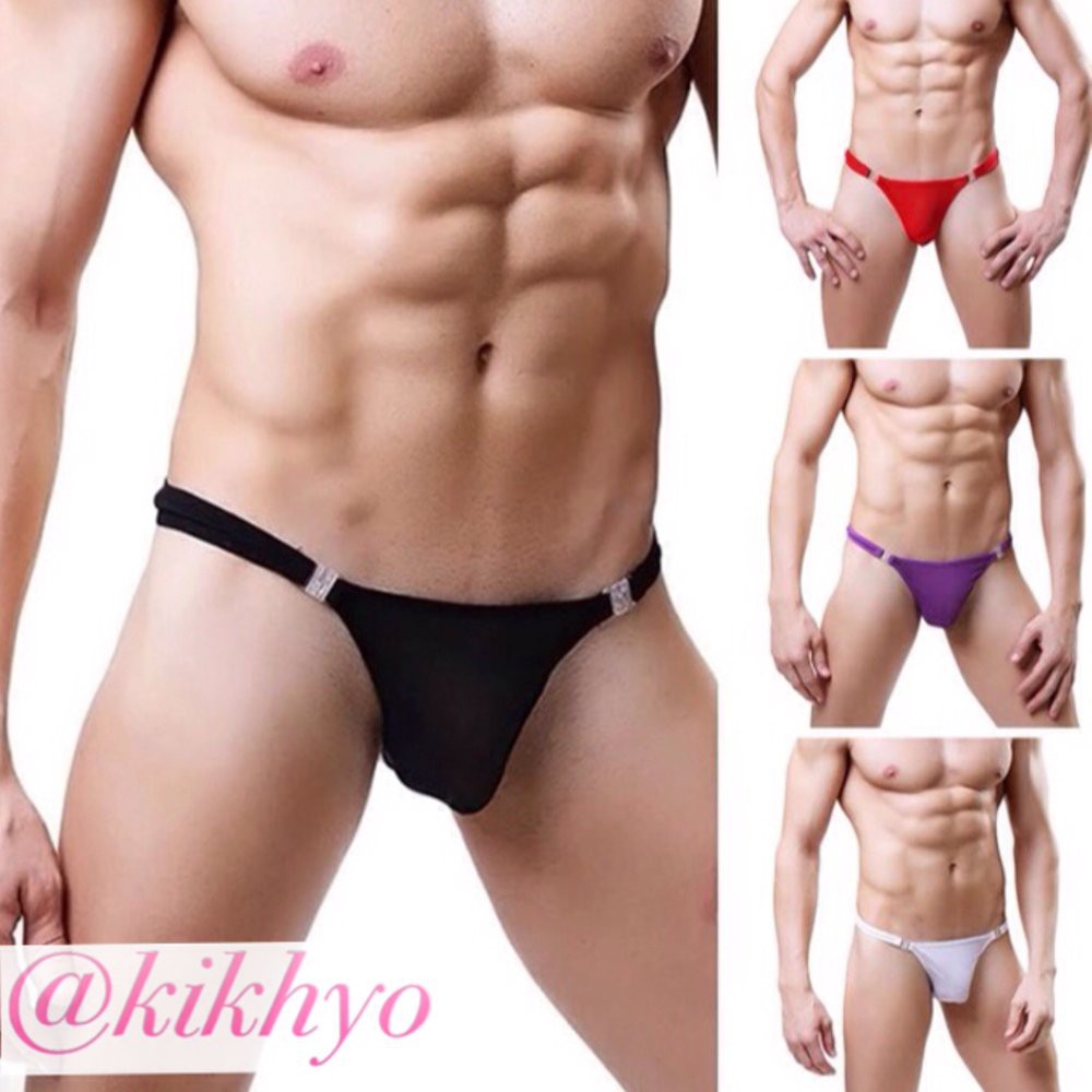 MURAH HARGA KHUSUS Celana Dalam G string Cowok CD Pria Underwear 4 Putih