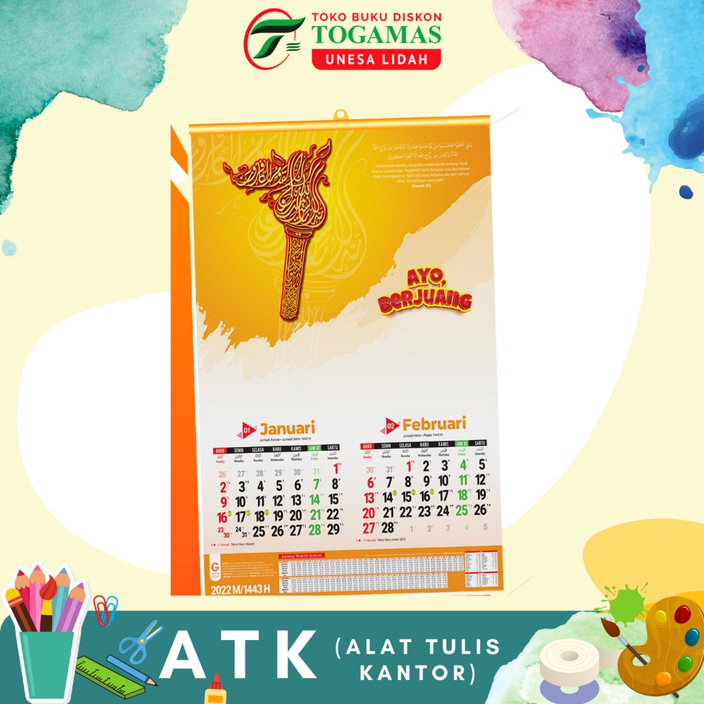 

KALENDER KALIGRAFI 2022 / READY STOCK