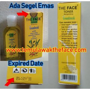 original temulawak toner THE FACE holo emas netto 125ml atasi jerawat