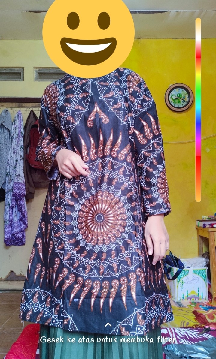Terlaris Serut Genes Jelita Tunic Navbor Yelbor Whitbor Creambor Tunik Batik Modern Hrb030