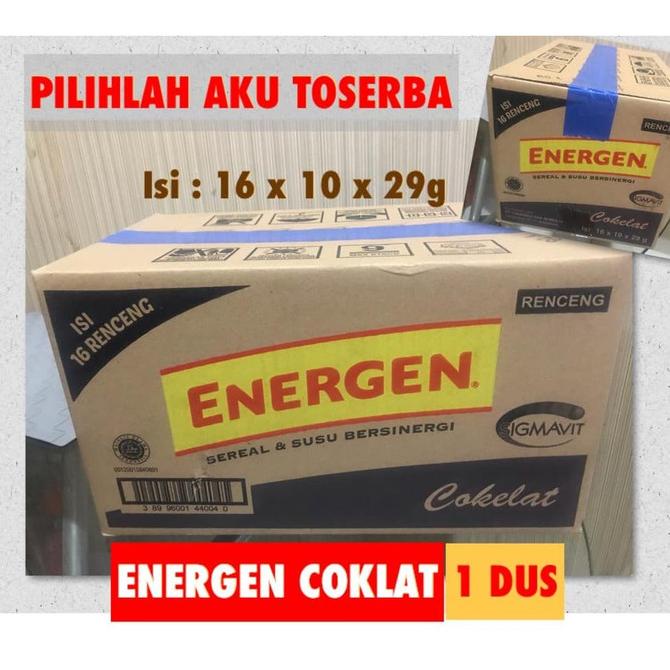 

Diskon Energen COKELAT COKLAT Renceng 29gr x 10 Sachet (HARGA 1 DUS) Diskon