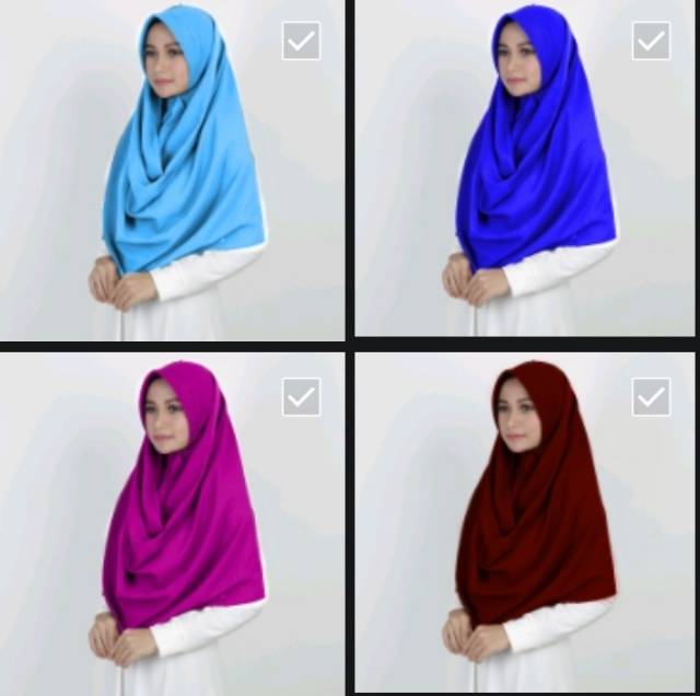 HIJAB KERUDUNG PASHMJNA PASMINA INSTAN PET ANTEM PAD ANTI TEMBEN  ONE SLOOP BAHAN DIAMOND CREPE