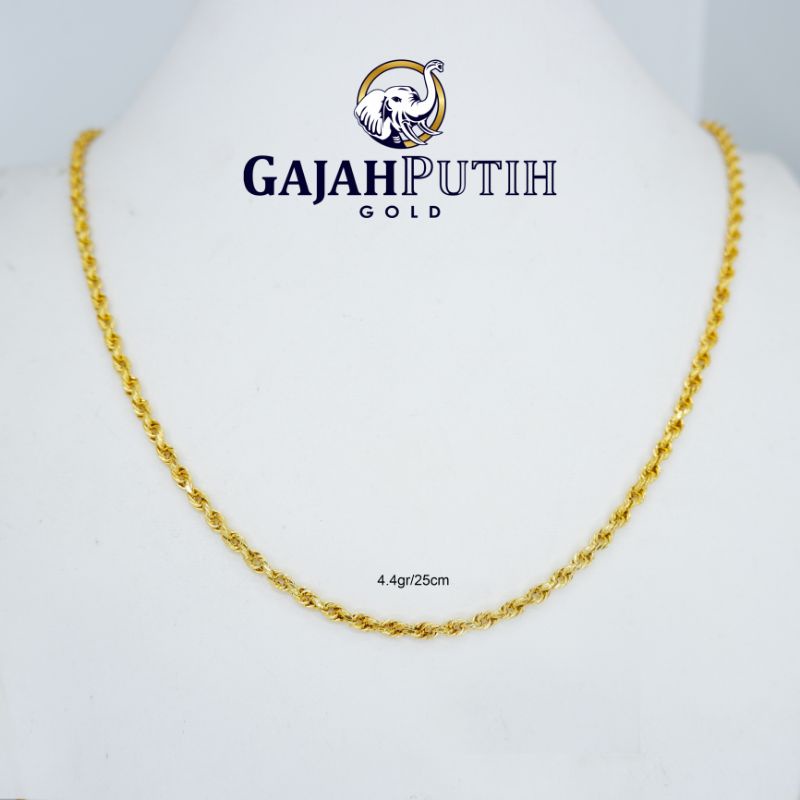 4,4gr Kalung Model Italy Tamparan Emas Asli Kadar 420 kodeN34425