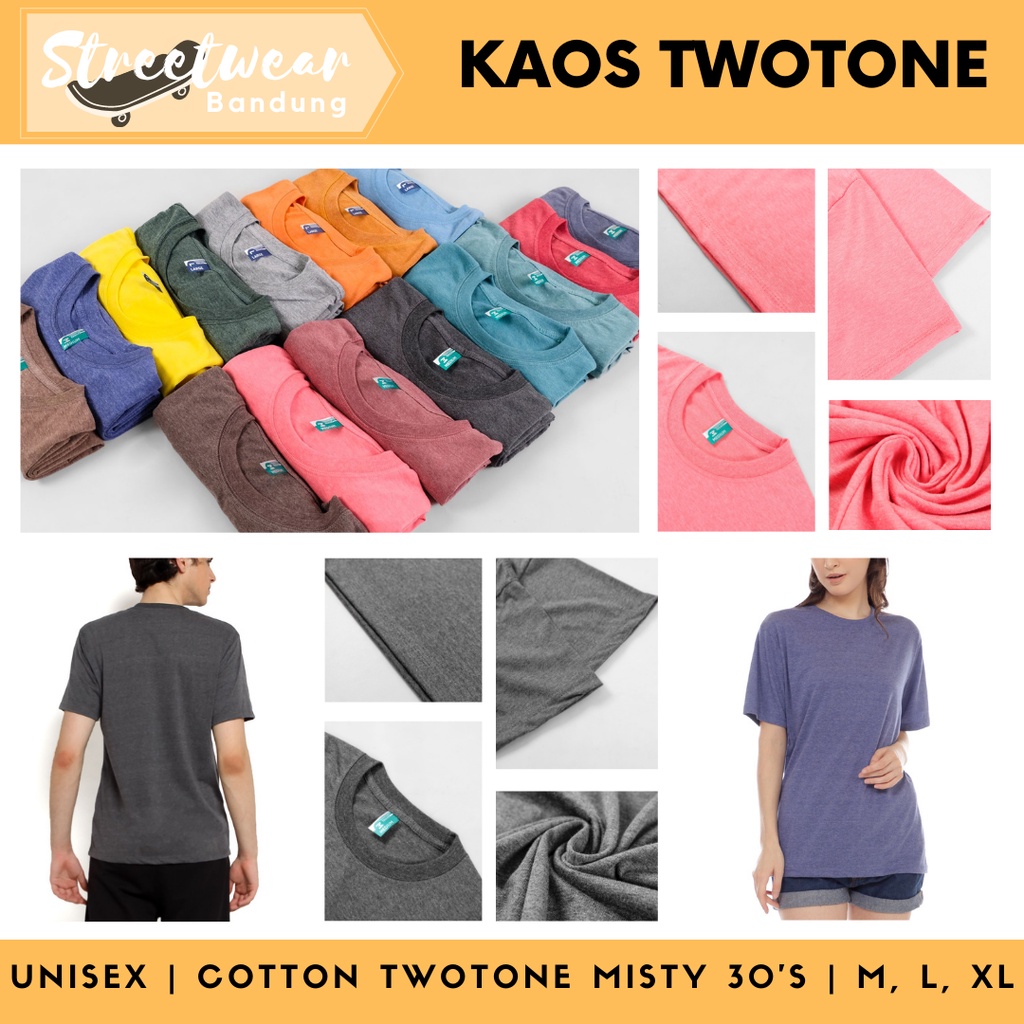 KAOS POLOS TWOTONE PRIA WANITA BANDUNG