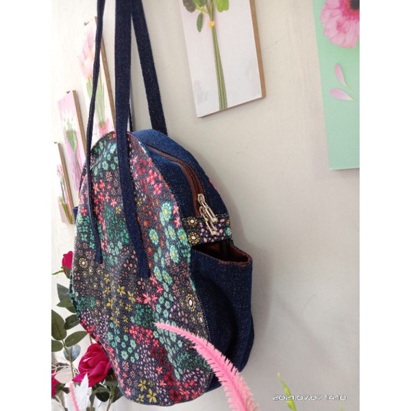 Tas wanita + clutch wanita Flowers