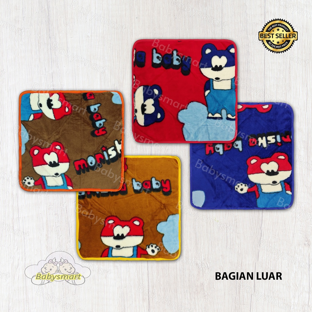 Babysmart - Selimut Bayi Bulu/Bludru MORISKA/ Selimut Topi/Double Flace/Perlengkapan Bayi Baru Lahir