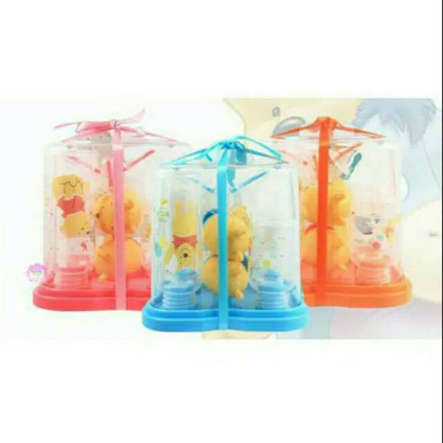 Rak Botol Susu Disney Kiddy Karakter Pooh Rak Pengering Botol Susu Set Sedang 7006