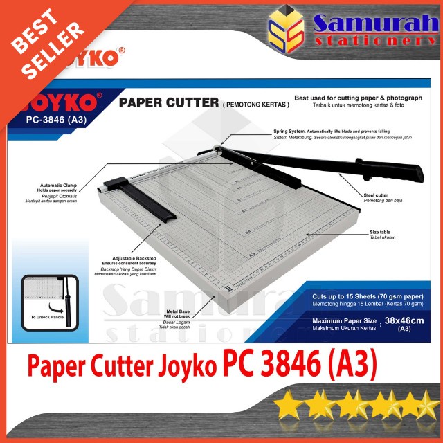 

Paper Cutter A3 Joyko PC 3846 / Mesin Pemotong Cutting Kertas 38x46 cm / Alat Potong Kertas Foto