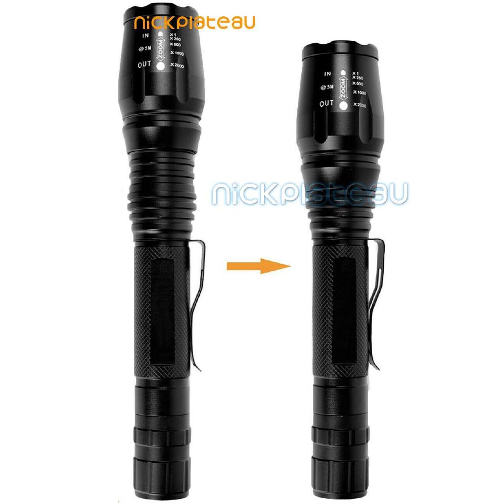 ✫〖ready to ship/COD〗✫  Zoom 200000lm T6 Senter LED T6 Tenaga USB Rechargeable