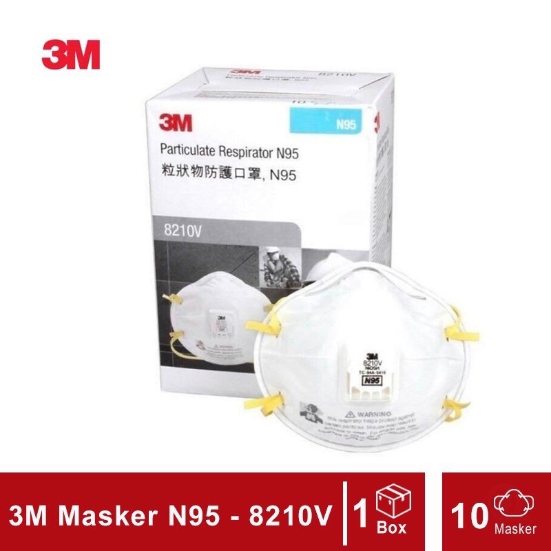 MASKER 3M KN95 8210v 100% Originl