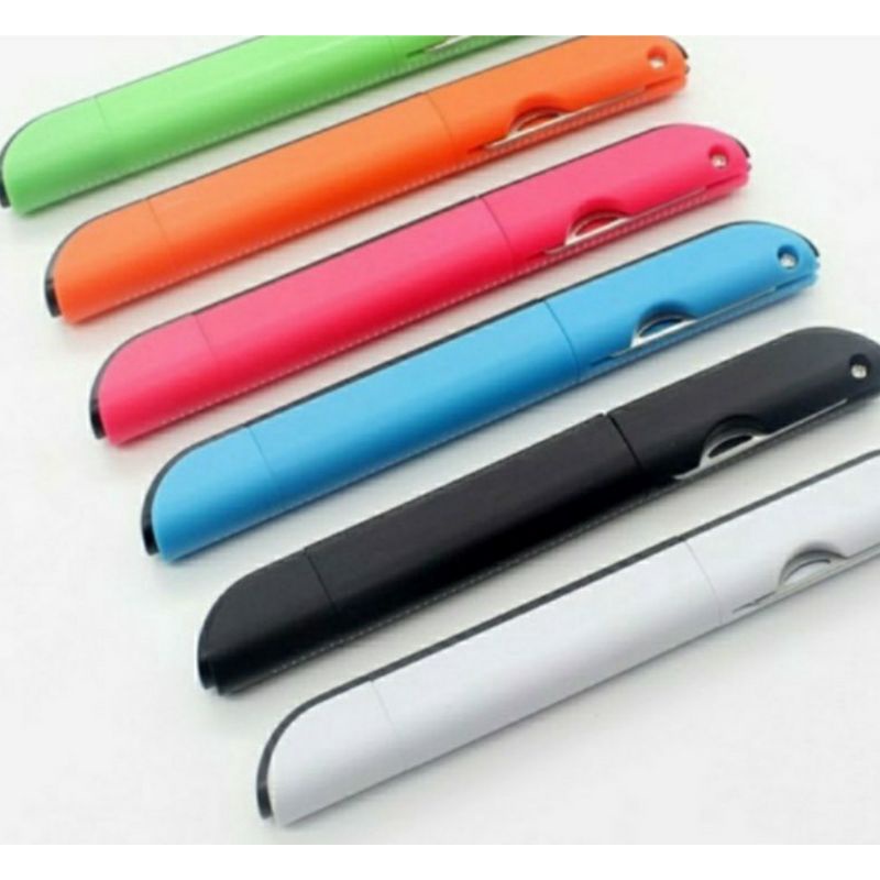 Pena Portable 4 in 1 Pena Sakti Serbaguna Bulpen Gunting Cutter Penggaris Pulpen Multifungsi