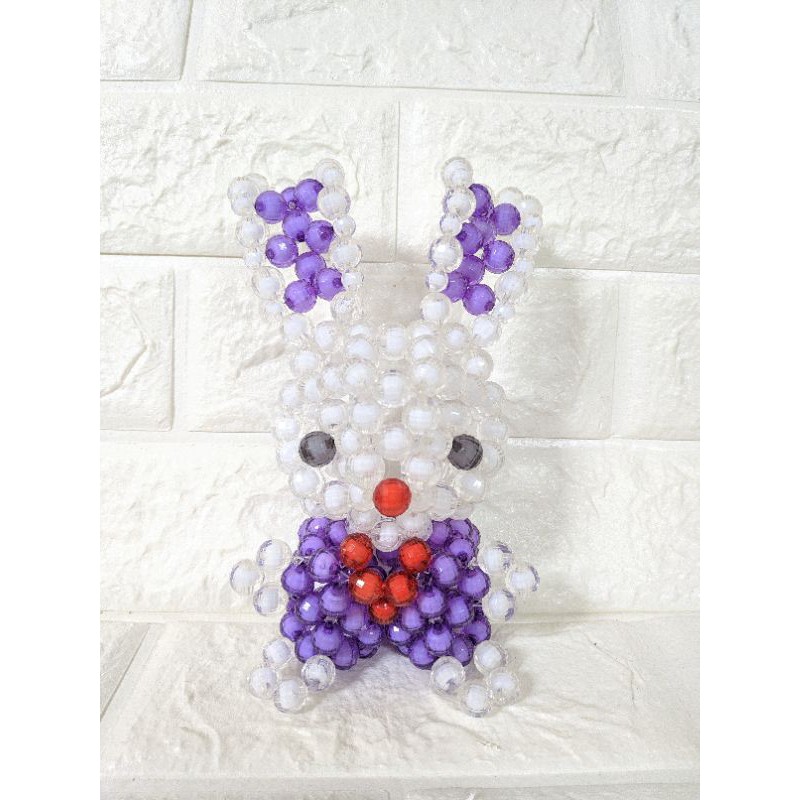 pajangan boneka kelinci besar manik kristal akirilik