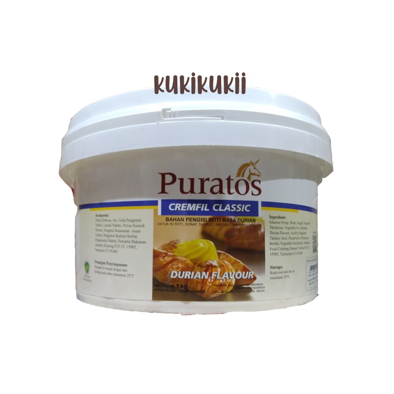 Selai Durian PURATOS 5KG sele durian duren filling durian 5 kg Puratos Cremfil Classis