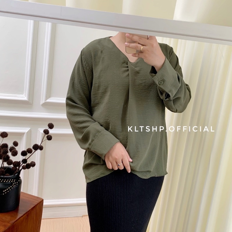 MAUVE BLOUSE CRINKLE PREMIUM // BLOUSE CRINKLE PREMIUM LEHER V