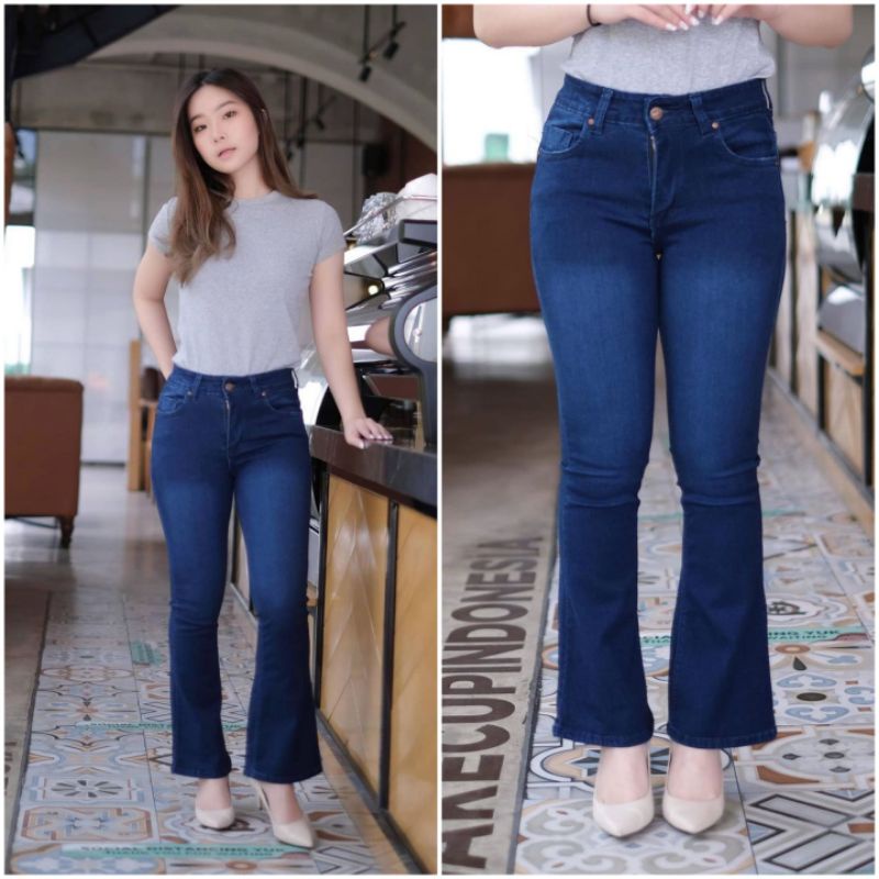 SZ 27-30 Cutbray dark - Celana Jeans Cutbray