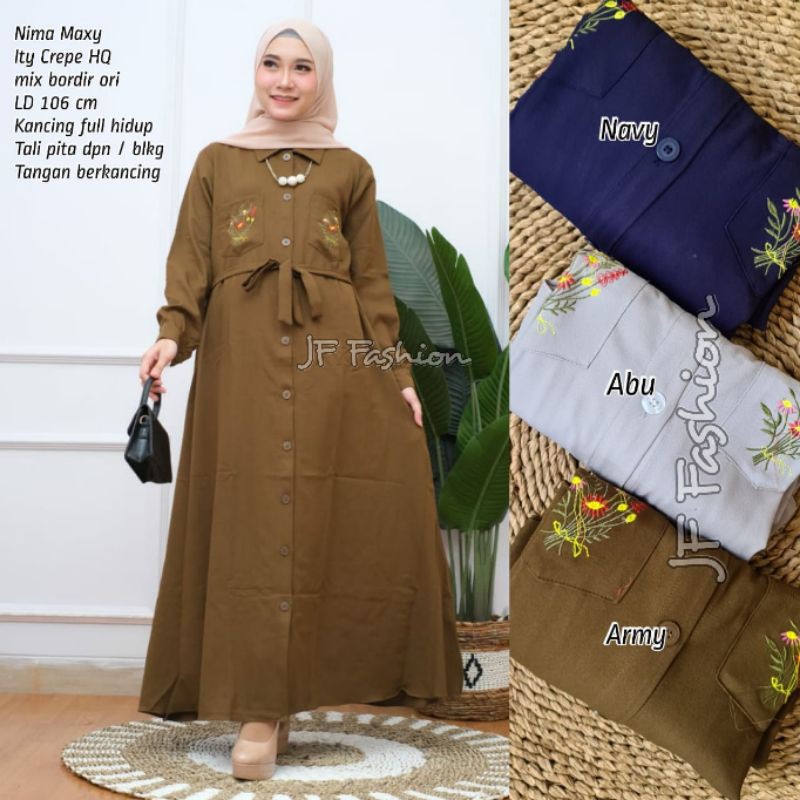 Gamis murah itycrepe BORDIR //JF7753