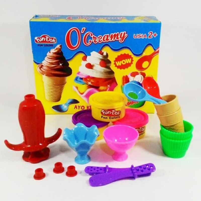 FUN DOH O CREAMY ICE CREAM / FUNDOH OCREAMY ES KRIM LILIN MAINAN ANAK KADO