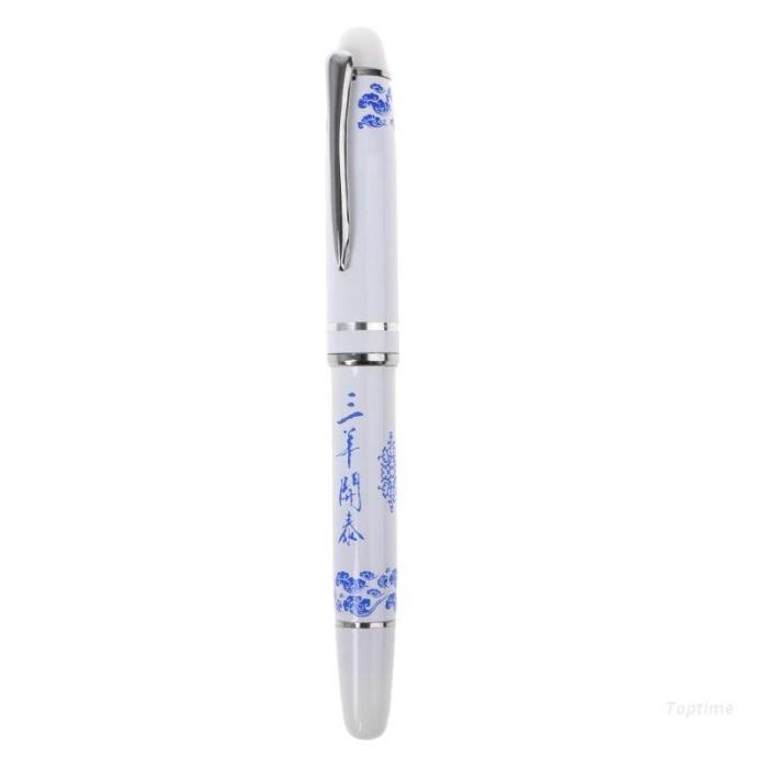 

(BISA COD) OS592 pc Pen Fountain Medium Nib Bahan Kerik Porselen War Putih Gaya C BIG SALE Kode 794