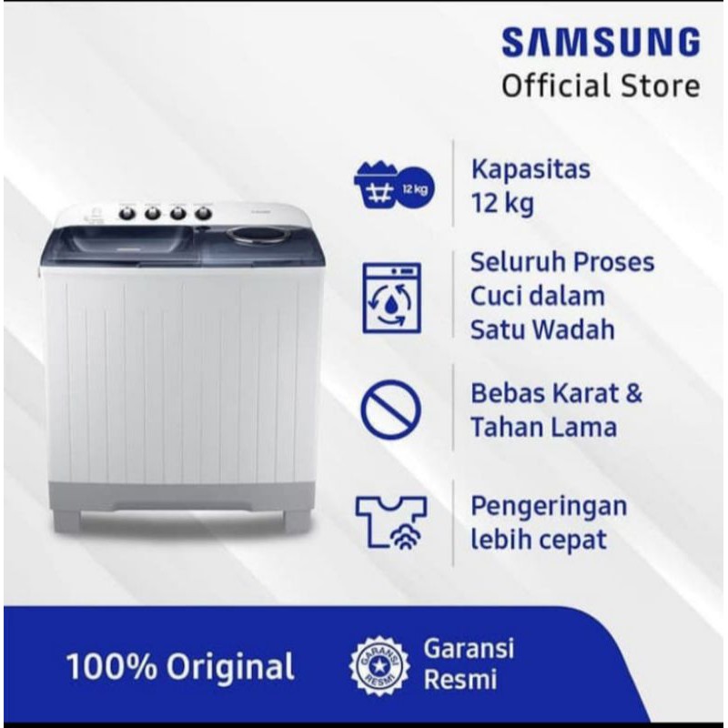 Mesin Cuci Samsung WT 12J4200MB / WT12J4200MB Mesin Cuci 2 Tabung 12Kg