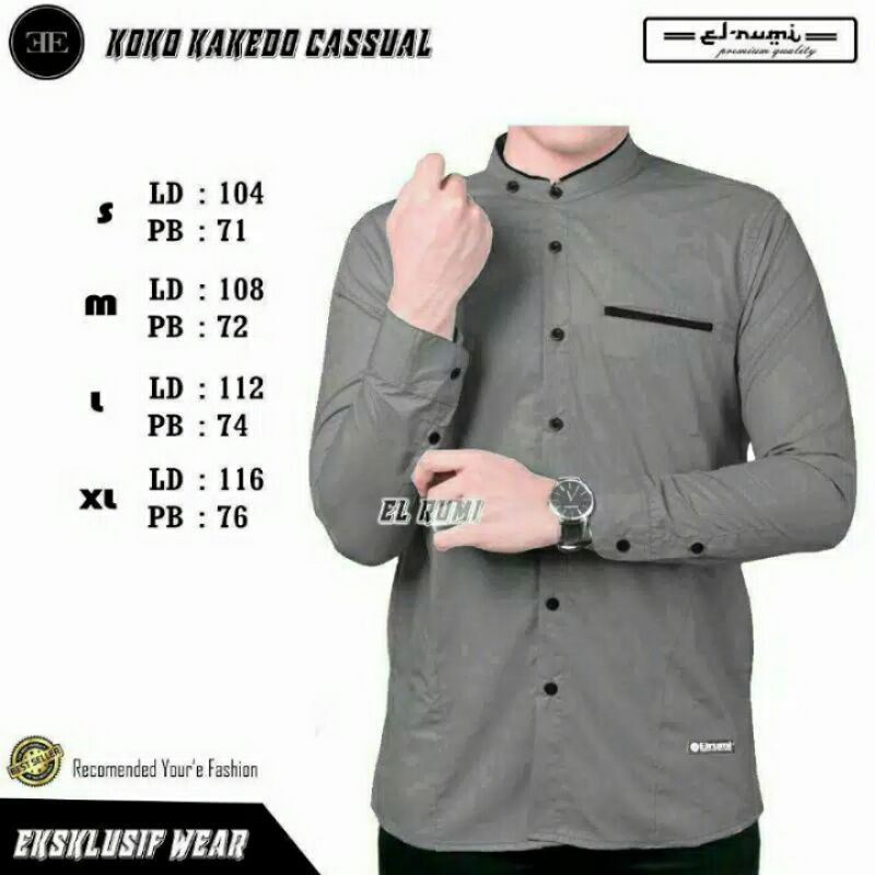 baju koko lengan panjang exclusif//koko hadroh halus