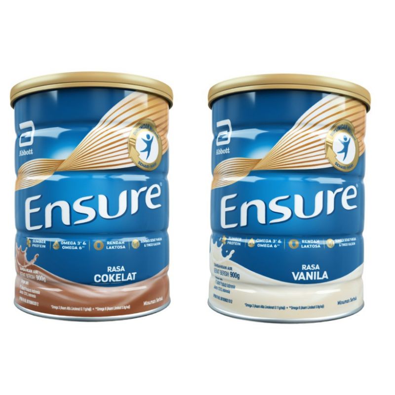 

ENSURE VANILA COKLAT 900GR / EXPIRED TERBARU 2024 / FREE EXTRA PACKING AMAN / SUSU NUTRISI DEWASA RENDAH LAKTOSA susu dewasa susu suplemen