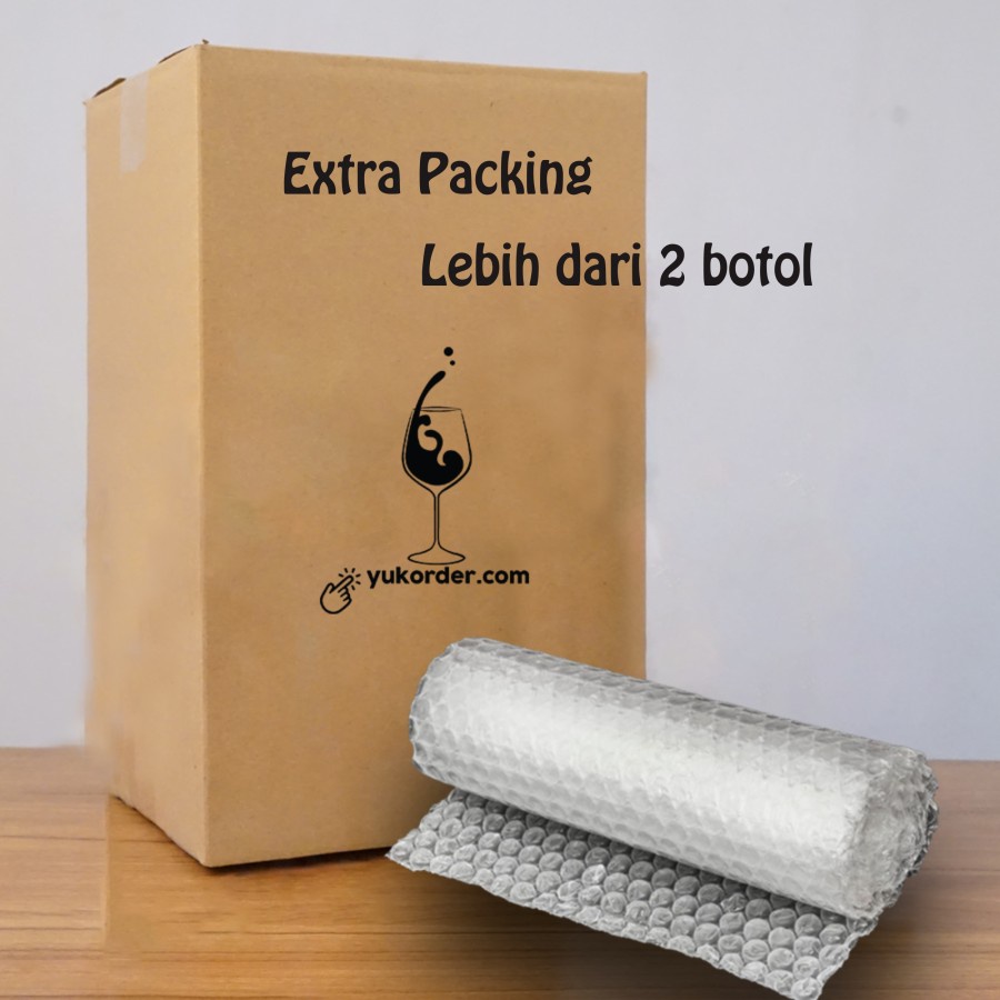 

Packing Extra Kardus + Bubble Wrap lebih dari 2 botol
