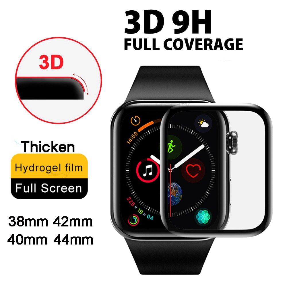 Pelindung Layar Hydrogel 3d Curved Untuk Apple Watch 5 1 2 3 4 5 40mm 44mm 42mm 38mm