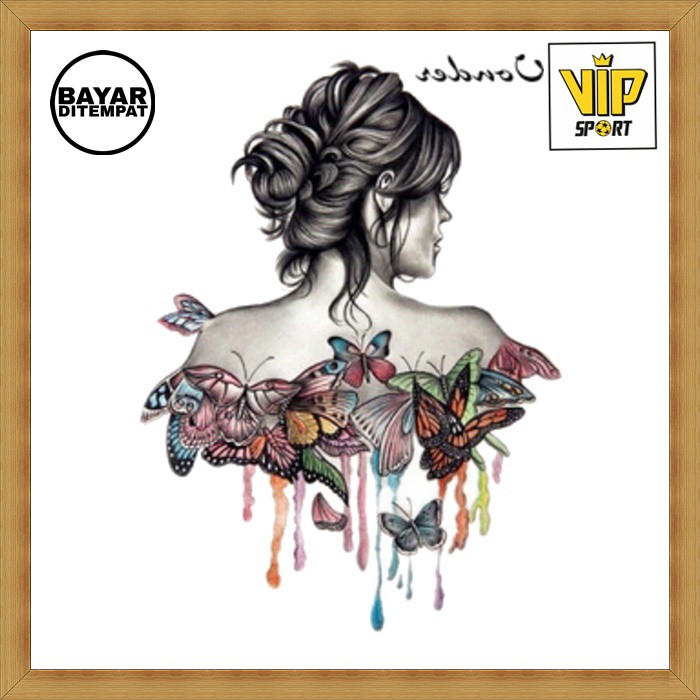 TATO TEMPORER TAHAN AIR WANITA-BUNGA-NAGA  SIZE 21x15 Waterproof PRIA/WANITA tahan air - Tatto Tempo