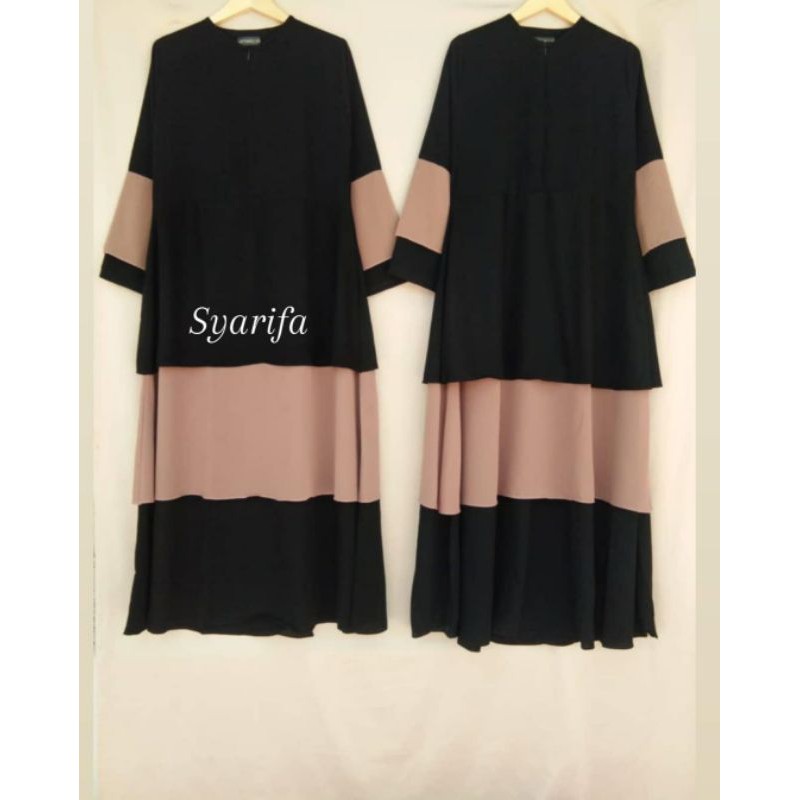 Irsalina Abaya/abaya modern/ abaya hitam/abaya big size abaya keninian terbaru
