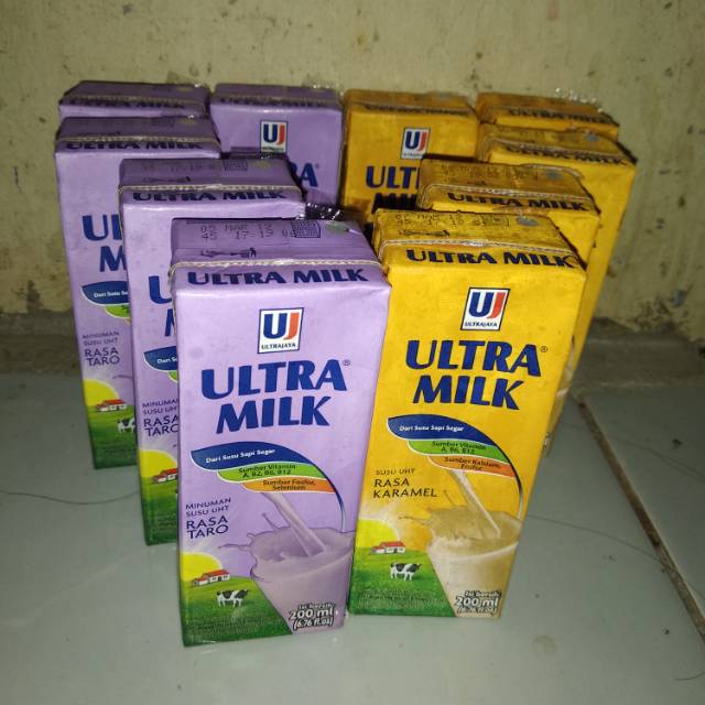 

Susu Ultra milk rasa Taro / ultra milk rasa karamel 200ml