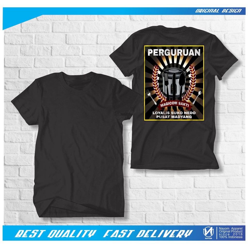 KAOS PERGURUAN MAGICOM SAKTI BAJU DISTRO LEGENDA KULINER MEJIKOM SAKTI SUKO NEDO MADANG MANIA