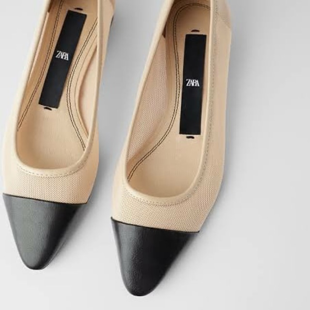  SEPATU  SHOES WANITA  ZARA  ZS171 MESH BALLET FLATS 