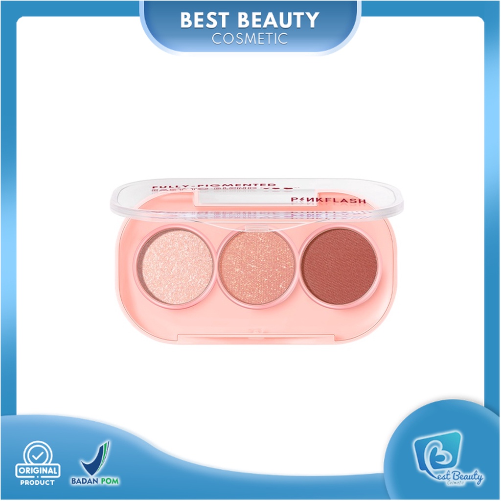 ★ BB ★ PINKFLASH 3 Shades Eyeshadow Palette Giltter High Pigment Easy To Blend Lasting 11 Colors - PF-E23 | PINK FLASH