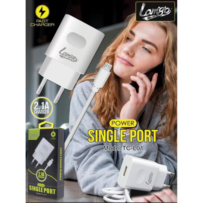 Tc Charger LAMIGO Single Port TC-L01 2.1A Micro Usb