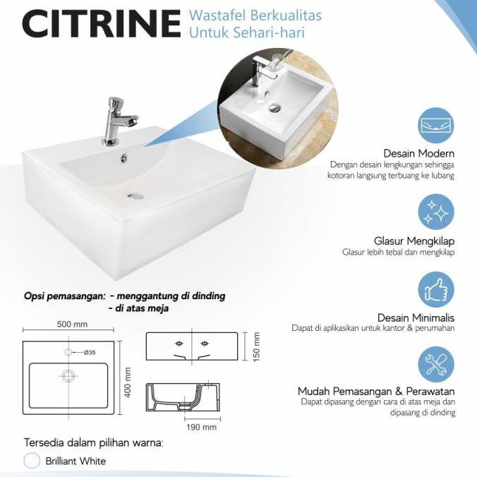 %$%$%$%$] wastafel citrine bs gantung / duduk meja