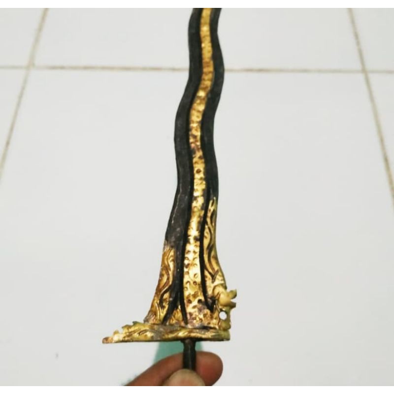 Keris Luk 13 Nogo Rojo Naga Raja Kinatah Sepuh Emas Shopee Indonesia