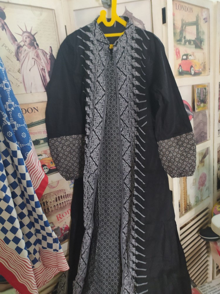 Cp Gamis Cardi Modang Batik Seragam Kondangan Murah Cantik