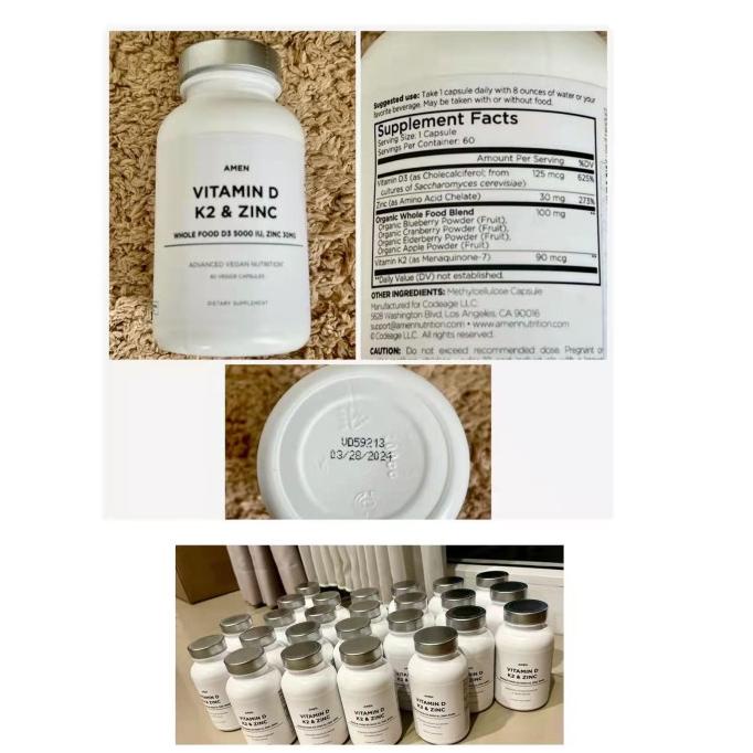 VITAMIN AMEN D3 K2 & ZINC 5000 IU ORIGINAL USA