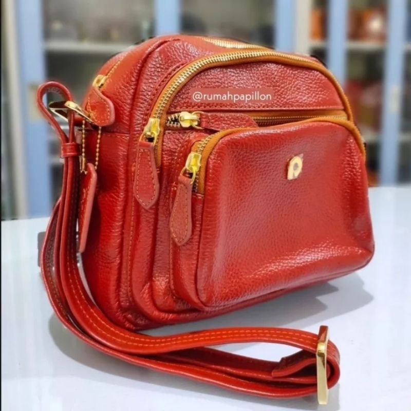 Tas Selempang Wanita Kulit Asli Papillon Original / K3404